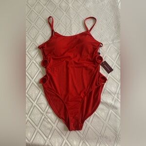 Vigoss Red One-Piece Swimsuit with Cutout Details
